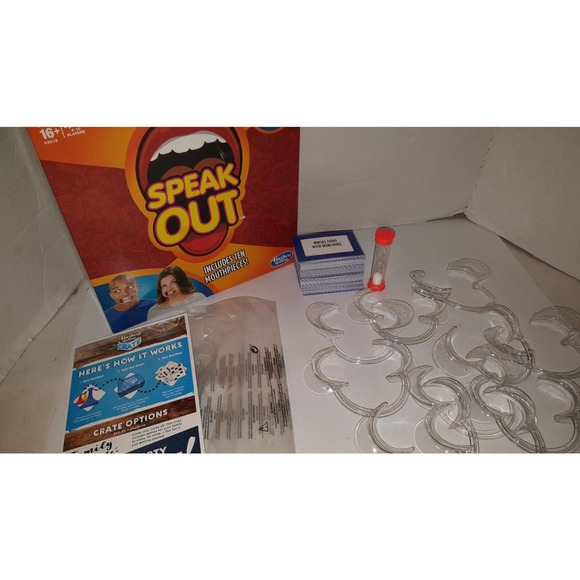Speak Out Board Party Board Game Funny Mouthpiece Family Never Played - Picture 1 of 8